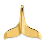 Load image into Gallery viewer, 14K Yellow Gold 3-D Polished With Hidden Bail WHALE TAIL Charm Pendant
