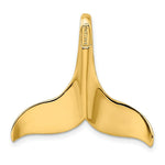 Load image into Gallery viewer, 14K Yellow Gold 3-D Polished With Hidden Bail WHALE TAIL Charm Pendant
