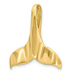 Load image into Gallery viewer, 14K Yellow Gold 3-D Polished With Hidden Bail WHALE TAIL Charm Pendant
