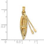 Load image into Gallery viewer, 14K Yellow Gold 3-D BOAT With DANGLING ORES Charm Pendant

