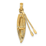 Load image into Gallery viewer, 14K Yellow Gold 3-D BOAT With DANGLING ORES Charm Pendant
