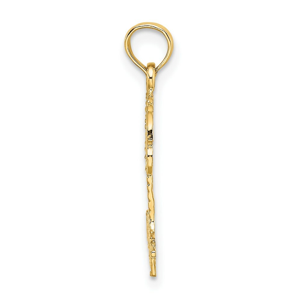 14K Yellow Gold Key West Palm Tree Charm Pendant