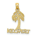 Load image into Gallery viewer, 14K Yellow Gold Key West Palm Tree Charm Pendant
