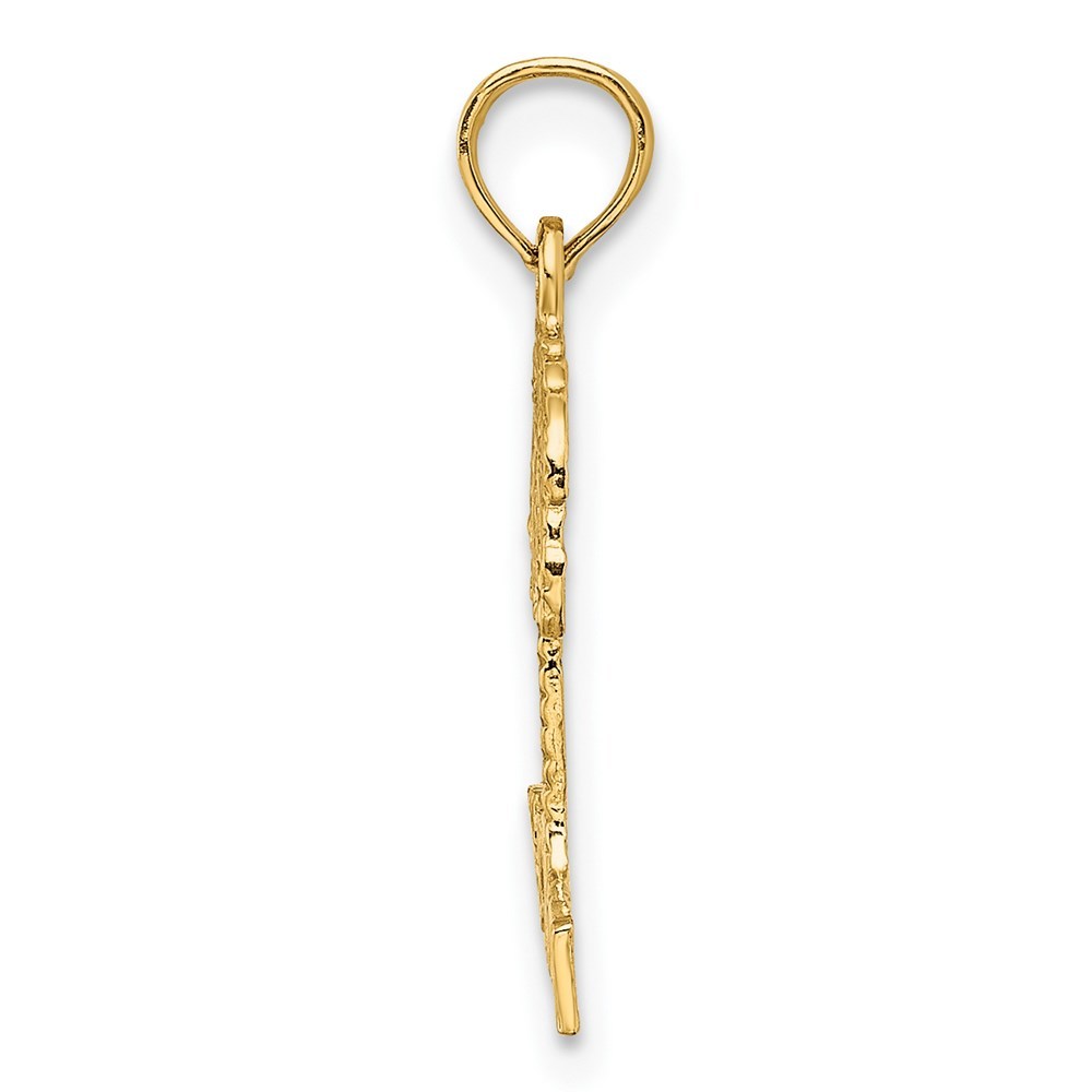 14K Yellow Gold HAWAII Under Palm Tree Charm Pendant
