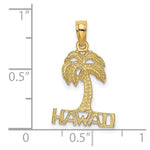 Load image into Gallery viewer, 14K Yellow Gold HAWAII Under Palm Tree Charm Pendant

