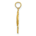 Load image into Gallery viewer, 14K Yellow Gold 2-D Polished OCEAN CITY With Jumping Dolphins Charm Pendant
