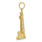 Load image into Gallery viewer, 14K Yellow Gold 2-D ASSATEAGUE ISLAND Lighthouse, VA Charm Pendant
