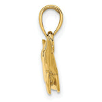 Load image into Gallery viewer, 14K Yellow Gold 2-D Polished Dolphin Charm Pendant
