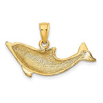 Load image into Gallery viewer, 14K Yellow Gold 2-D Polished Dolphin Charm Pendant
