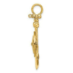 Load image into Gallery viewer, 14K Yellow Gold Large Anchor With Nautical Compass Charm Pendant
