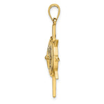 Load image into Gallery viewer, 14K Yellow Gold Star Frame With Nautical Compass Center Charm Pendant
