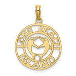 Load image into Gallery viewer, 14K Yellow Gold LONG BEACH ISLAND With Dolphins Charm Pendant
