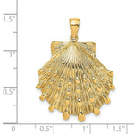 Load image into Gallery viewer, 14K Yellow Gold LION'S Paw Shell Charm Pendant
