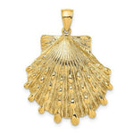 Load image into Gallery viewer, 14K Yellow Gold LION'S Paw Shell Charm Pendant
