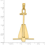 Load image into Gallery viewer, 14K Yellow Gold 3-D Moveable Danforth Anchor Charm Pendant
