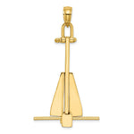 Load image into Gallery viewer, 14K Yellow Gold 3-D Moveable Danforth Anchor Charm Pendant
