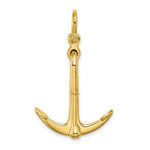 Load image into Gallery viewer, 14K Yellow Gold 3-D Polished Anchor 2 Piece &amp; Moveable Charm Pendant
