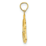 Load image into Gallery viewer, 14K Yellow Gold 2-D HAWAII Under Dolphin Charm Pendant
