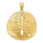 Load image into Gallery viewer, 14K Yellow Gold Polished Sand Dollar Charm Pendant

