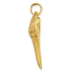 Load image into Gallery viewer, 14K Yellow Gold Solid Polished 3-Dimensional Shark Tooth Pendant
