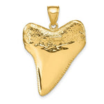 Load image into Gallery viewer, 14K Yellow Gold Solid Polished 3-Dimensional Shark Tooth Pendant
