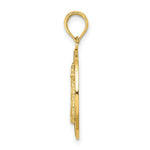 Load image into Gallery viewer, 14K Yellow Gold HILTON Head Round Frame With Lighthouse Charm Pendant
