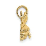 Load image into Gallery viewer, 14K Yellow Gold 2-D Humpback Whale Charm Pendant
