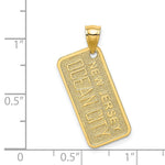 Load image into Gallery viewer, 14K Yellow Gold Textured OCEAN CITY, NJ License Plate Charm Pendant
