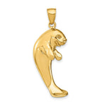 Load image into Gallery viewer, 14K Yellow Gold 2-D &amp; Polished Single Manatee Charm Pendant
