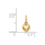 Load image into Gallery viewer, 14K Yellow Gold Solid Polished Plain Puffed Heart Charm
