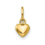 Load image into Gallery viewer, 14K Yellow Gold Solid Polished Plain Puffed Heart Charm
