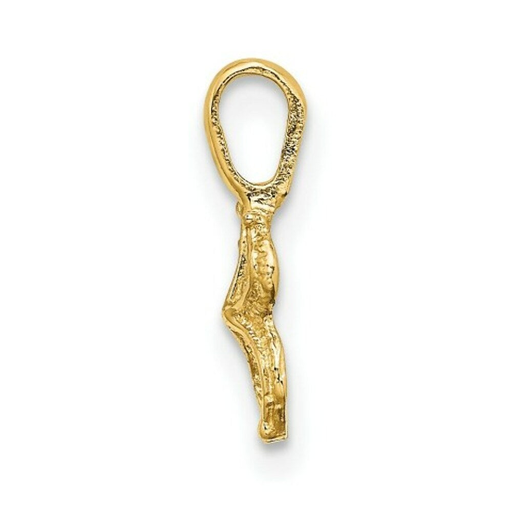14K Yellow Gold Mini Starfish With Fixed Bail Charm Pendant
