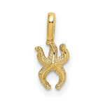 Load image into Gallery viewer, 14K Yellow Gold Mini Starfish With Fixed Bail Charm Pendant
