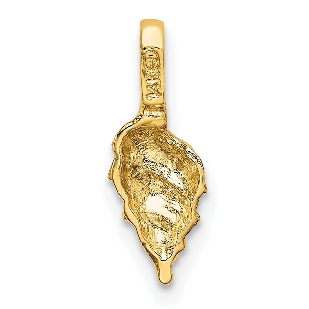 14K Yellow Gold Mini Conch Shell Charm Pendant