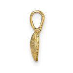 Load image into Gallery viewer, 14K Yellow Gold Mini Scallop Shell Charm Pendant
