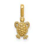 Load image into Gallery viewer, 14K Yellow Gold Mini Sea Turtle With Fixed Bail Charm Pendant
