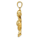 Load image into Gallery viewer, 14K Yellow Gold 2-D Textured Pelican Charm Pendant
