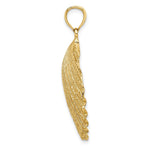Load image into Gallery viewer, 14K Yellow Gold Textured SCALLOP SHELL Charm Pendant
