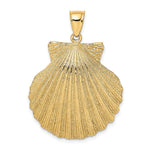 Load image into Gallery viewer, 14K Yellow Gold Textured SCALLOP SHELL Charm Pendant
