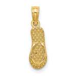 Load image into Gallery viewer, 14K Yellow Gold LBI SINGLE FLIP-FLOP Charm Pendant
