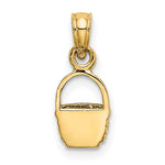 Load image into Gallery viewer, 14K Yellow Gold 2-D Flat Back Mini Basket Charm Pendant
