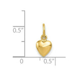 Load image into Gallery viewer, 14K Yellow Gold Solid Polished 3-Dimensional Medium Heart Charm

