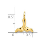 Load image into Gallery viewer, 14K Yellow Gold Polished Mini WHALE TAIL Charm Pendant
