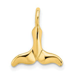Load image into Gallery viewer, 14K Yellow Gold Polished Mini WHALE TAIL Charm Pendant
