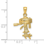 Load image into Gallery viewer, 14K Yellow Gold 3-D Moveabel BOAT ENGINE Charm Pendant
