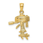 Load image into Gallery viewer, 14K Yellow Gold 3-D Moveabel BOAT ENGINE Charm Pendant
