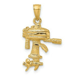Load image into Gallery viewer, 14K Yellow Gold 3-D Moveabel BOAT ENGINE Charm Pendant

