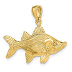 Load image into Gallery viewer, 14K Yellow Gold 3-D Tarpon Fish Charm Pendant
