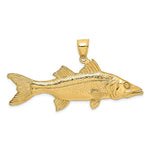 Load image into Gallery viewer, 14K Yellow Gold 3-D Snook Fish Charm Pendant
