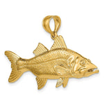 Load image into Gallery viewer, 14K Yellow Gold 3-D Snook Fish Charm Pendant
